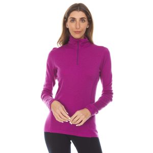 100% Merino Wool - Midweight Womens 1/4 Zip - Midlayer