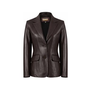Everyday Leather Blazer Women Genuine Lambskin Leather Jacket Coat