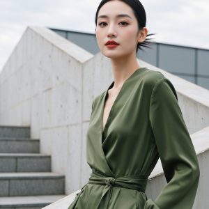 elegant-silk-midi-dress-on-model